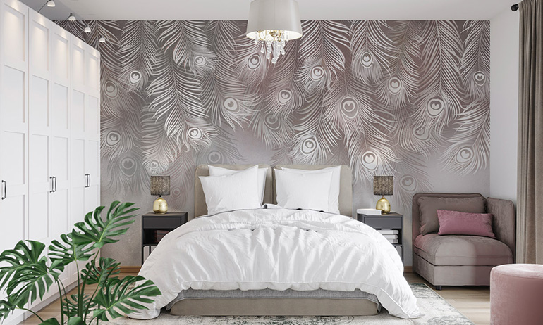Fototapeta pawie pióra jasne | Extradecor in smome beautiful interior