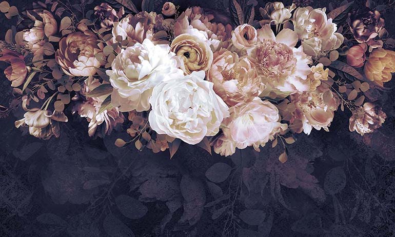 Blumenfantasie Ruhe Fototapete | Extradecor photo