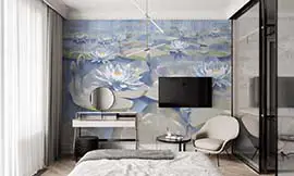 Papier peint mural à rayures bicolores 3D | Extradecor