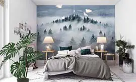 Tropical flowers strelitzia evening wall mural wallpaper | Extradecor