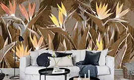 Tropical fantasy night wall mural wallpaper | Extradecor
