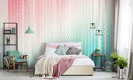 Winter trees night wall mural wallpaper | Extradecor