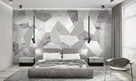 Winter trees night wall mural wallpaper | Extradecor